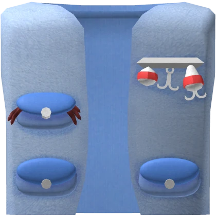 [3.0] Cute Blue Kawaii Trendy Fishy Fishing Vest