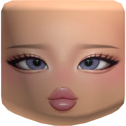 Cute Plastic Doll Girl Face Makeup Mask