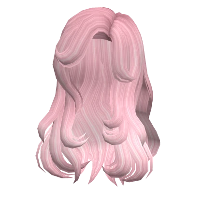 Layered Side Swept Hair in Pink