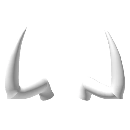 Sharp Demonic Horns in White