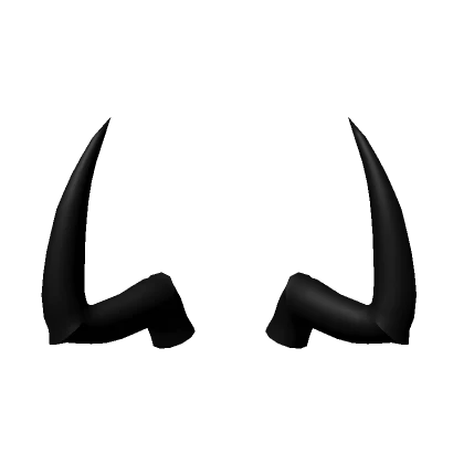 Sharp Demonic Horns in Black