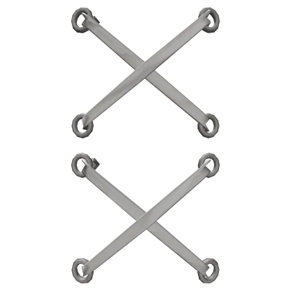 White Double X arm lace piercings Right