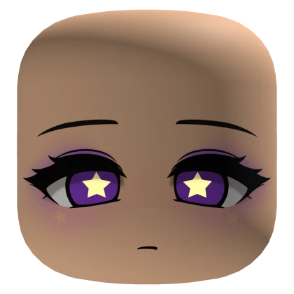 Cute Chibi Witch Face With Glowing Stars - Light