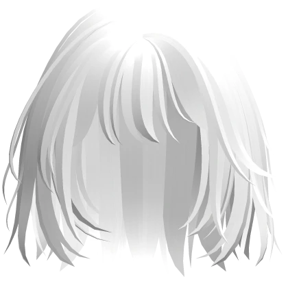 short thick messy anime hair white