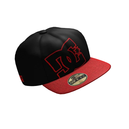 red DC skater 2000s hat