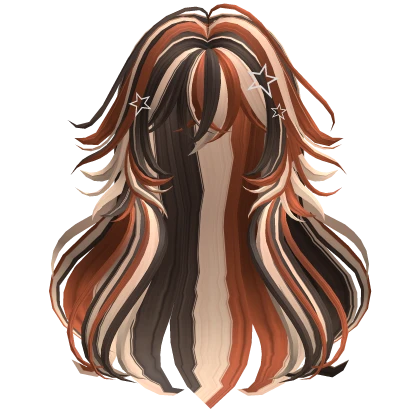 Fluffy Messy Wolfcut w/ Star Clips (Calico Cat)