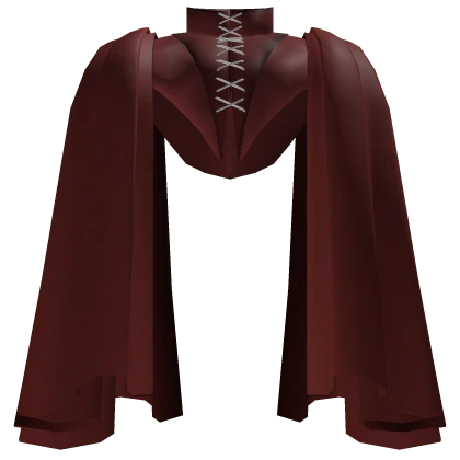 Red Royal Parted Cloak Cape 