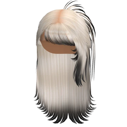 ☆ | Platinum Dyed Tips Side Bang Updo