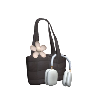 Puffy Tote Bag & Headphones