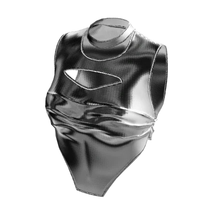 [ SPARK ] Chrome Tight Corset Crop Top