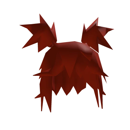 Jagged Low Poly Pigtails - Red