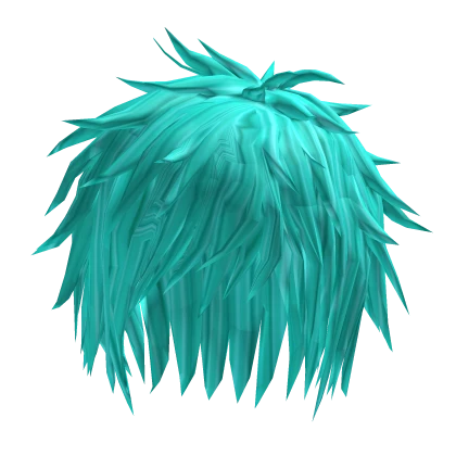 cyan red spiky messy boy hair