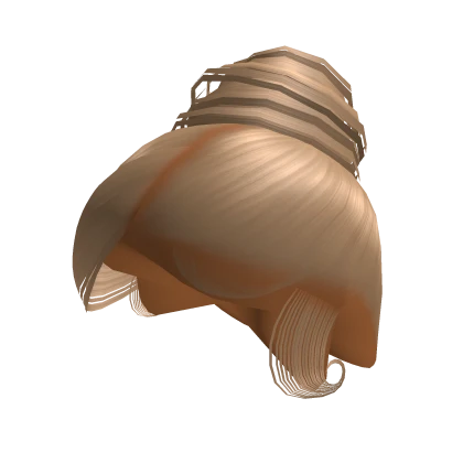 Sleek High Bun W/Side Swoop Bangs [Blonde]