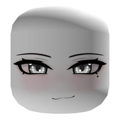 Glowing Eyes Smug Face - White