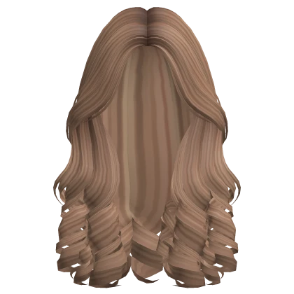 Preppy Parted Soft Curly Hair (Blonde Highlights)