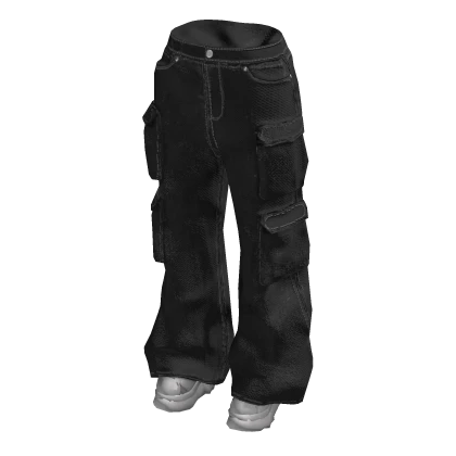 ʚ black baggy  jeans w white shoes