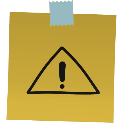 Caution Sticky Note Mask