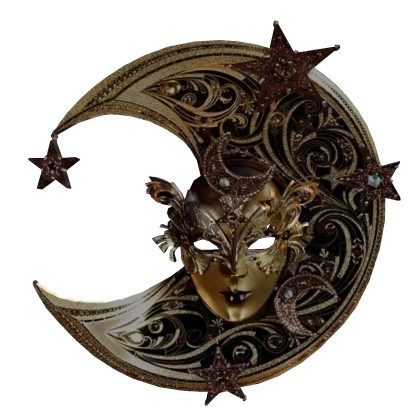 Masquerade Golden Moon Mask