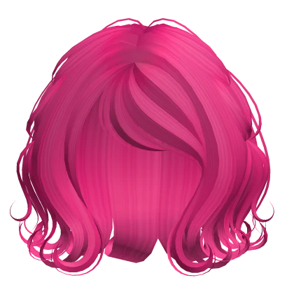short shoujo swirly hot pink braided hairstyle