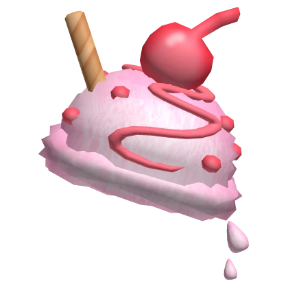 Cute Strawberry Ice Cream Sundae on Your Head