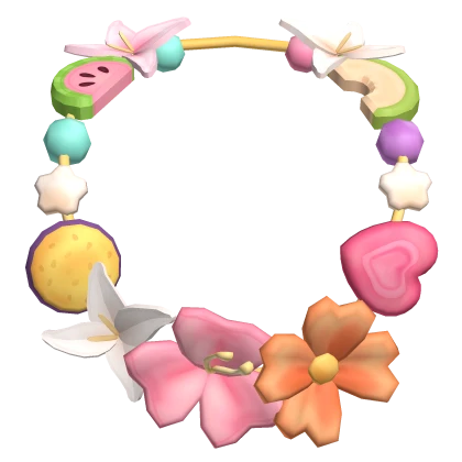 harajuku gyaru summer tropical decora floral lei