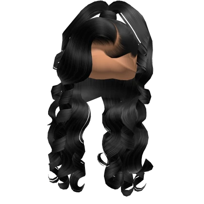 𝒫 | Summer Curly Half Up Half Down in Black