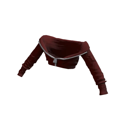 Zipper Crop Jacket Red