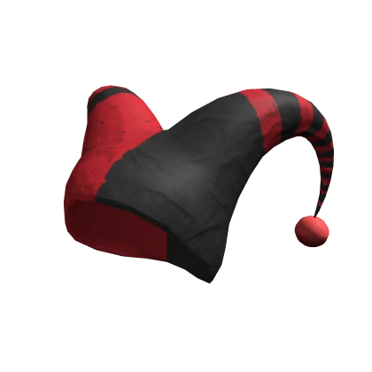 Red and black horror jester hat