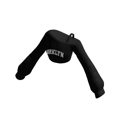 BRKLYN Brooklyn Off Shoulder Cropped Shirt Black