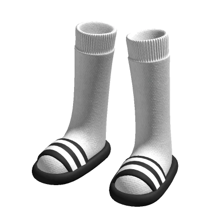 Striped Slides with Socks
