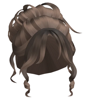 Enchanting Curly Bun Up Do Brown