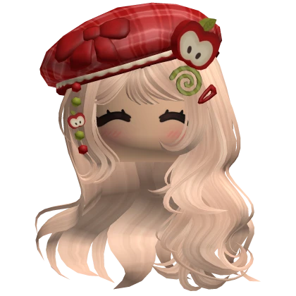 ♡ Red Igari Beret Combo (Blonde)