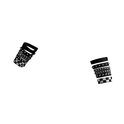emo sk8r scene 2000s spiked studded bracelet set