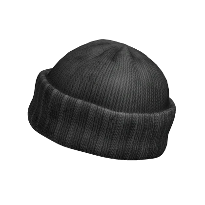 Distressed Gray Knit Beanie