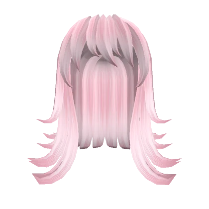 Trending Curtain Bangs Hairstyle in Pink