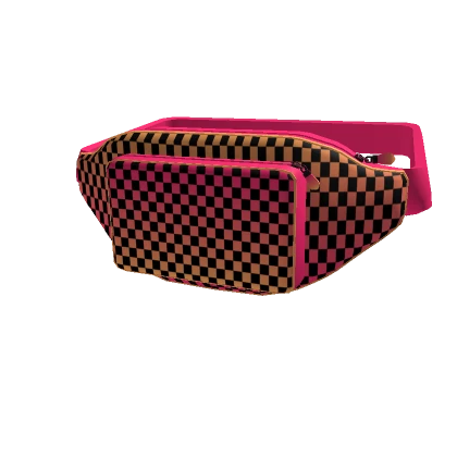 Checkered Waist Pack Pink & Orange 3.0