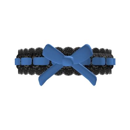 Black Chocker With Blue Bow