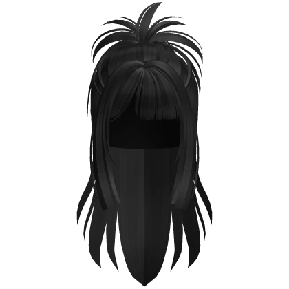 y2k messy high ponytail
