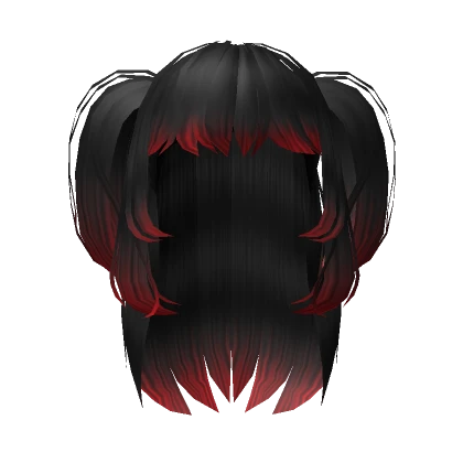 Deadly Anime Hair Black Red Tips