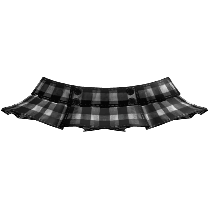 † : plaid black little buttoned ruffle mini skirt