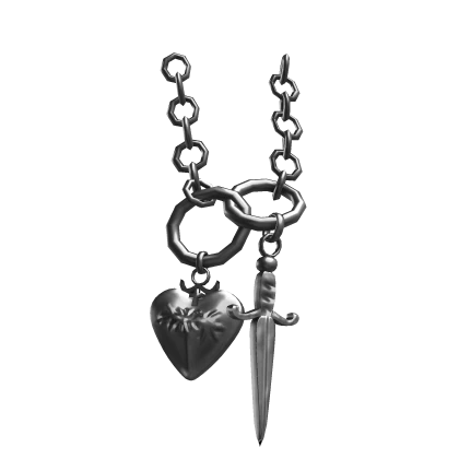 onyx heart & blade chain