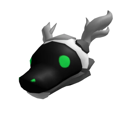 Horned Robocreature Head Green