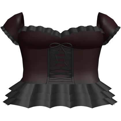 🖤 protagonist frilly lace dress red & black