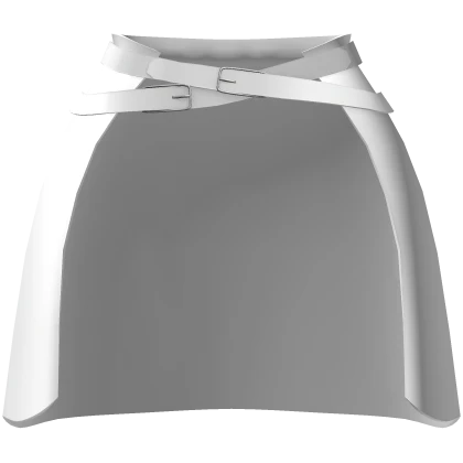 Woman White Gothic Waist Coat w Belt 1.0