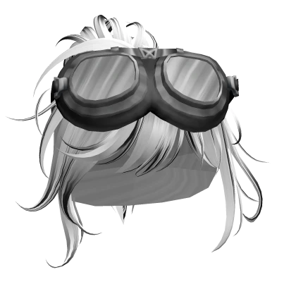 Black&White Dashy Ponytail W BLack Goggles