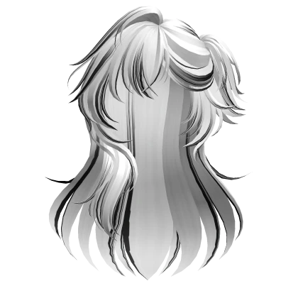 Y2K Punk Rock Half Up Side Pigtail (Black&White)