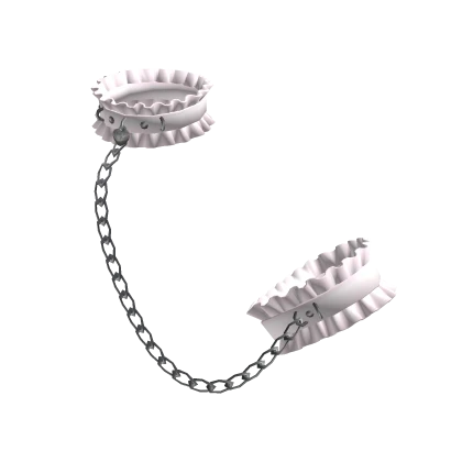 gothic ruffle vkei chained choker & arm cuff pink