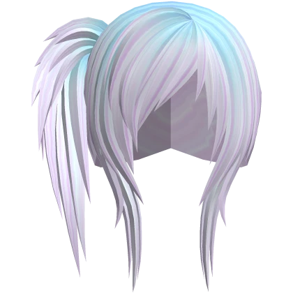 pastel scene emo side ponytail