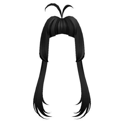 Black Popular Long Loose Anime Hair Bangs