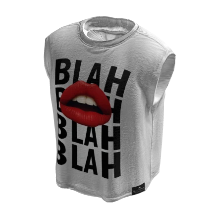 Blah Blah Red Lips Graphic TANK TOP